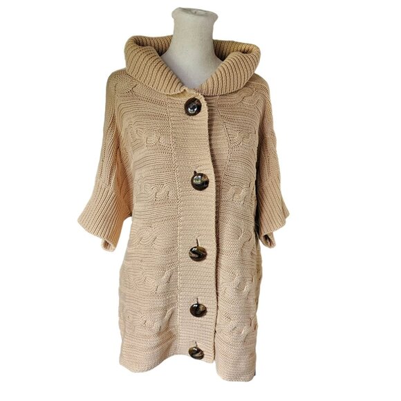 Talbots Sweaters - Talbots Women's Short Sleeved Sweater Cardigan accent buttons size 2X